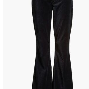 Black Flared Velvet Pants